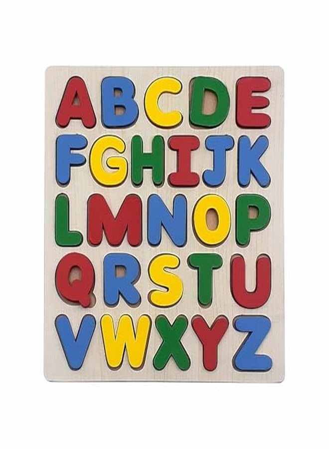 لوحة أحجية الحروف الأبجدية الخشبية الملونة من سانكيتي للأطفال في مرحلة ما قبل المدرسة، أحجية تعليمية خشبية لتنمية التنسيق بين العين والمهارات الحركية (الحروف الأبجدية). - Image 2